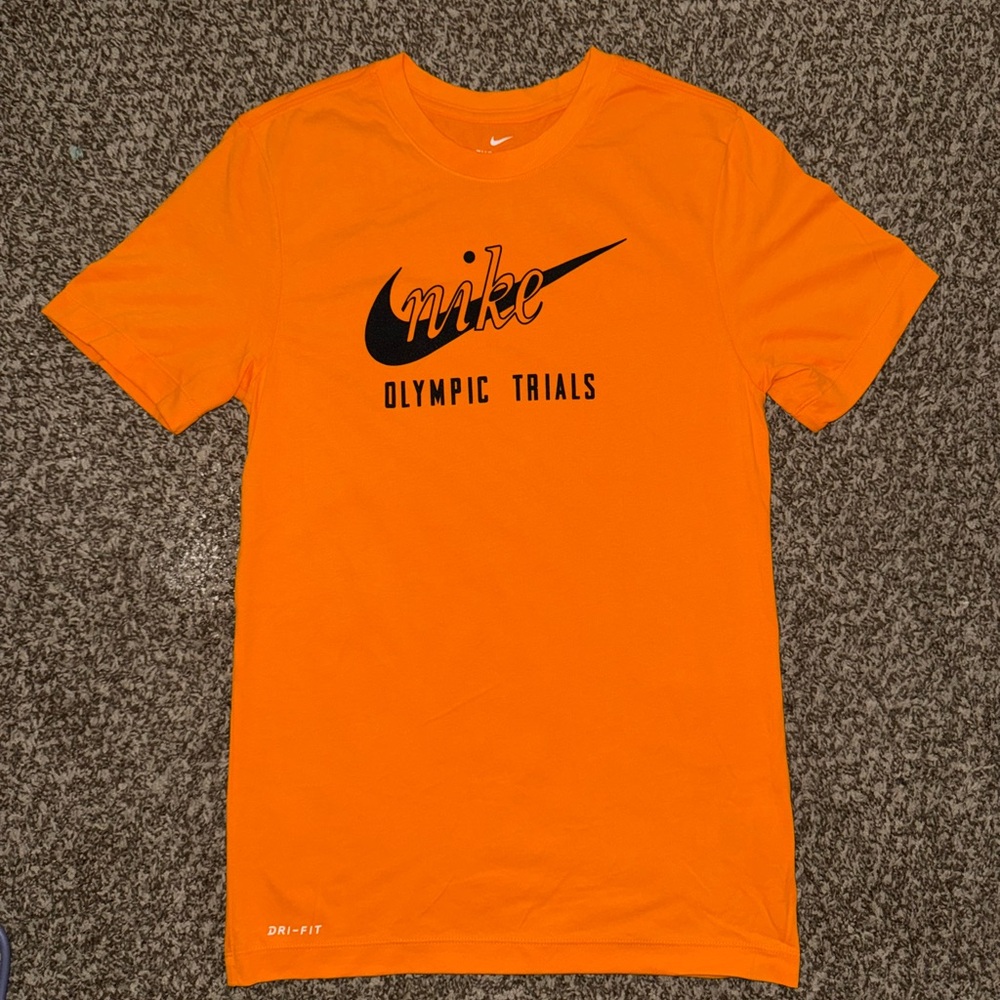 Nike Orange Short Sleeve Tee with Black Logo